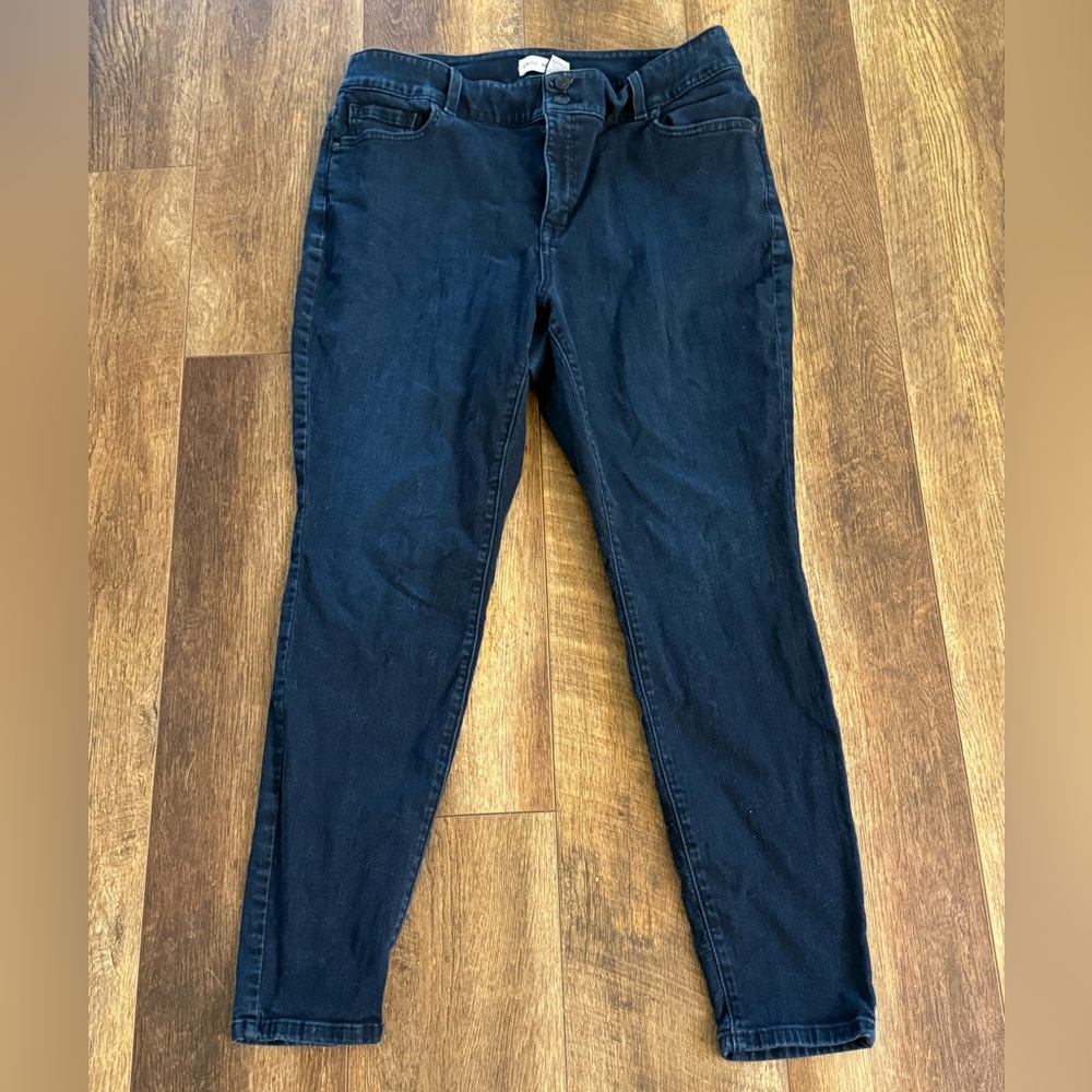 Lane Bryant Flex Magic Waistband Tighter Tummy dark blue skinny jeans